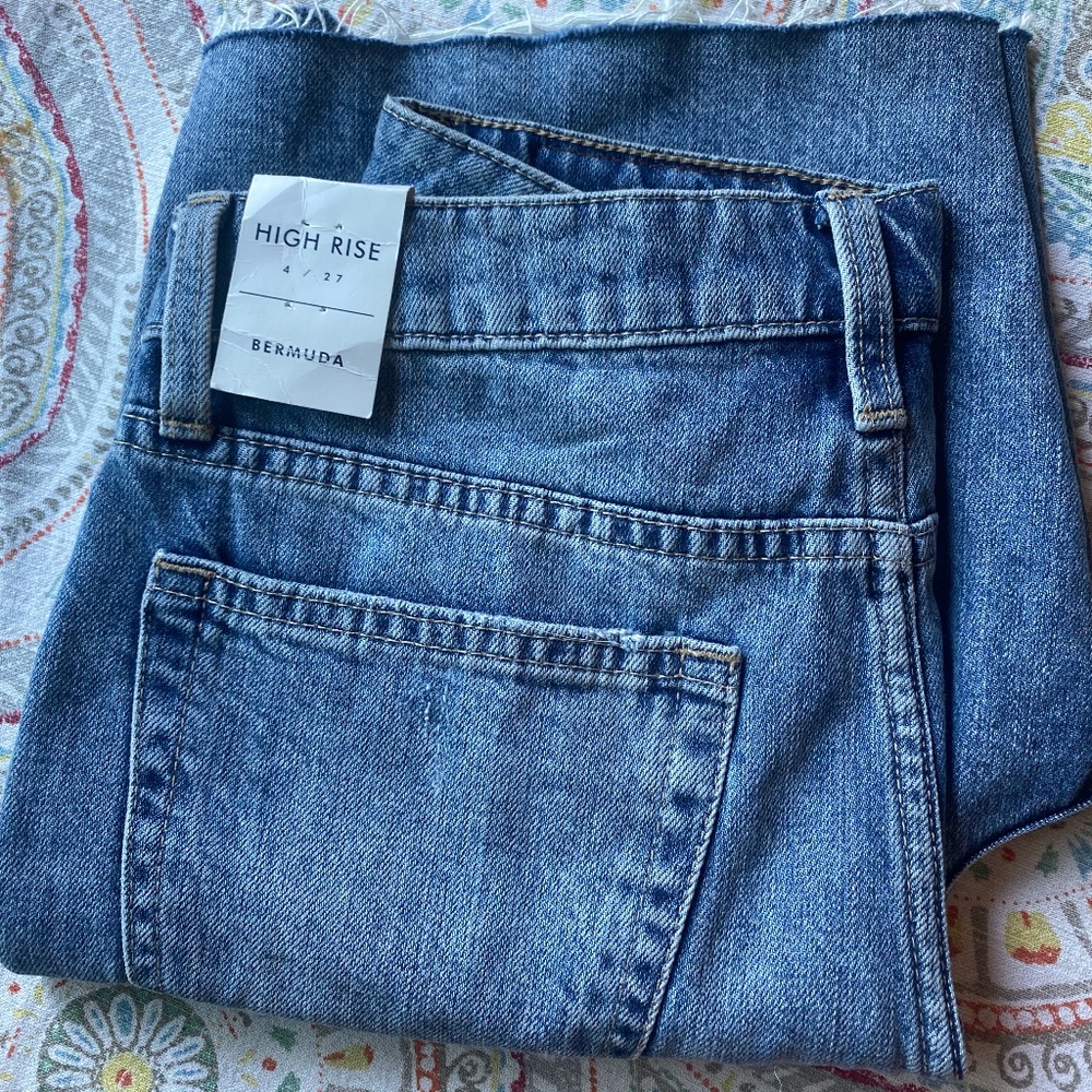 Lucky Brand High Rise Bermuda Jean Shorts